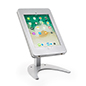 Classic Silver Countertop iPad Pro Tablet Holder Stand Blends into Your Décor Countertop iPad Pro tablet holder stand with locking enclosure