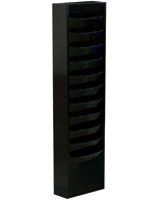 Wall Mount Magazine Rack Includes 11 Pockets Wall mount magazine rack with black finish
