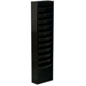Wall Mount Magazine Rack Features Neutral Black Finish to Match Most Office Decor Wall mount magazine rack with 11 pockets