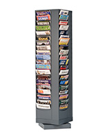 80 Pocket Revolving Literature Displays Metal Magazine Racks (Grey) 80 Pocket Revolving Literature Displays Metal Magazine Racks