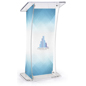 Non-Glare Lectern with Custom Design for Schools Non-Glare Lectern with Custom Design, Replacement Graphics Available