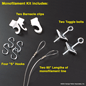 Hanging Display Hardware - 60" nylon line with hardware hanging hardware