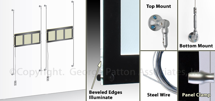 Acrylic Light Panels on Cable Systems Acrylic Light Panels