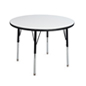 Round Whiteboard Table Perfect for Classroom Activity Centers Standard Height Round Whiteboard Table