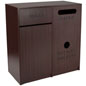Side by Side Unit Food Court Waste Bins Food Court Waste Bins with 3 Separate Compartments