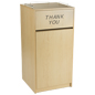 46" Maple Tray Top Waste Receptacle Maple Tray Top Waste Receptacle, Wooden