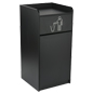 Wooden Trash Receptacle with Hinged Door for Busy Establishments Floor Standing Wooden Trash Receptacle with Hinged Door