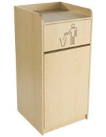 Wooden Tray Top Receptacle for Food Courts Wooden Tray Top Receptacle for Cafes