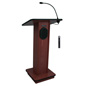 Simple Podium with Wireless Microphone Perfect for Trade Shows Simple Podium with Wireless Microphone, 150 Watt Amplifier
