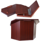 Tabletop Lectern: Tri-Folding In Red Mahogany Veneer tabletop lectern