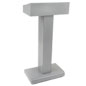 Closed Front Silver Steel Podium has (1) Shelf Closed Front Silver Steel Podium