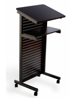 Mobile Presentation Stand Has a Tilted Flat Panel Reading Surface