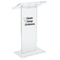 Clear Custom Lecture Stand is Ideal for Most Speakers Clear Custom Lecture Stand is 45.5" Tall