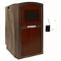 Portable Lectern with Sound System and 2 Speakers Mahogany Portable Lectern with Sound System
