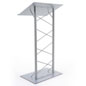 Truss Podium Constructed of Powder-Coated Steel with a Silver Finish Truss Podium