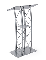 Truss lectern with curved design