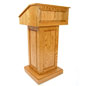 Solid Wood Podium: Medium Oak Finish wood podium