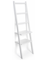 White Retail Leaning Ladder Rack Shelves