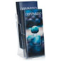 Oblique View of 2 Step Clear Pamphlet Holder Wall Mount 2 Step Clear Pamphlet Holder
