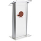 Plastic Lectern with Multi-Color Imprint for Lobbies Plastic Lectern with Multi-Color Imprint w/ Rubber Feet