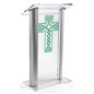 Acrylic Pulpit with Celtic Cross is a Modern Display Acrylic Pulpit with Celtic Cross has a Large Reading Surface