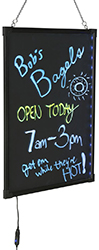 This LED writing boardis operated by remote control. LED Writing Board with Remote Control