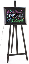 Set up easel mounted write-on menu signs so messaging gets noticed in low lit bars and restaurants. LED Write-on Menu Signs with Easel Stand
