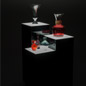 Lighted Pedestal Stand Set - Perfect for Tiered Food Displays Floor standing lighted pedestal stand set