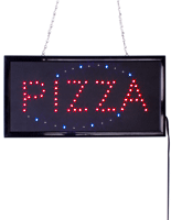 Pizza Led Sign with Hanging Chains Included Pizza Led Sign