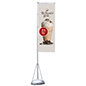 Advertising Flag Banners with 13' Stands are Full Color & Dual-Sided advertising flag banners