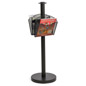 Stanchion Post with 2 Literature Pockets is Ideal for Concert Venues Stanchion Post with 2 Literature Pockets Great for Retail Locations
