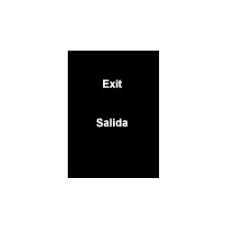 "Exit/Salida" Bilingual Single Sided 7" x 11" Sign For Post Top Frames acrylic sign