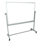 Mobile Whiteboard with Chrome Finished Frame Magnetic Mobile Whiteboard