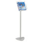 Oblique View of Lobby Magazine Stand Lobby Magazine Stand with Clear Pocket
