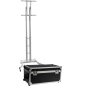 Assembles Quickly for Trade Shows Silver Portable TV Stand with Case
