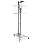 8 Different Heights and Camera Shelf Silver LCD Stand