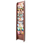 Cascading Pocket Magazine Rack has Mahogany Finish Cascading Pocket Magazine Rack