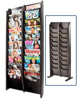 Cascading Holder for Magazines has a Black Finish Cascading Holder for Magazines