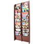 Red Mahogany Magazine Stand has (20) Pockets Red Mahogany Magazine Stand