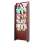 5 Pocket Mahogany Magazine Rack is Wall Mounting 5 Pocket Mahogany Magazine Rack