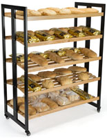 Double Sided Rolling Wood Shelves Natural Rolling Wood Shelves