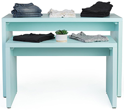 Our modern nesting tables feature sleek white, black, or light blue finishes Modern nesting tables