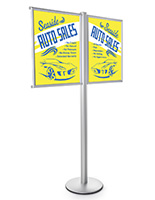 Promotional Dual Poster Fixed Post Display Stand Dual Poster Fixed Post Display Stand for Promotions