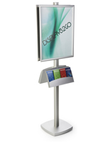 22x28 Dual Frame Stand with Literature Pocket & Square Base