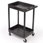 Utility Cart: Black, 2-Tray utility cart