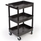 Mobile Carts: Black, 3-Tray mobile carts