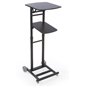 Adjustable Projector Stand's Shelves Are Lined with PVC Edge Banding Adjustable Projector Stand Has Black Laminated MDF Shelves