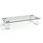 Glass Desktop Monitor Stand with Block Legs - Modern Addition to any Office Glass glass desktop monitor stand with block legs and contemporary styling
