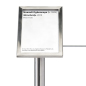 Exhibit Barrier 45-Degree Label Holder Calls Attention to Nearby Attractions 4 x 6 exhibit barrier 45-degree label holder