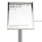 Museum Barrier Label Holder Fits 16" QueuePole.Slim Stanchions Silver 8.5 x 6 Museum barrier label holder for artist information